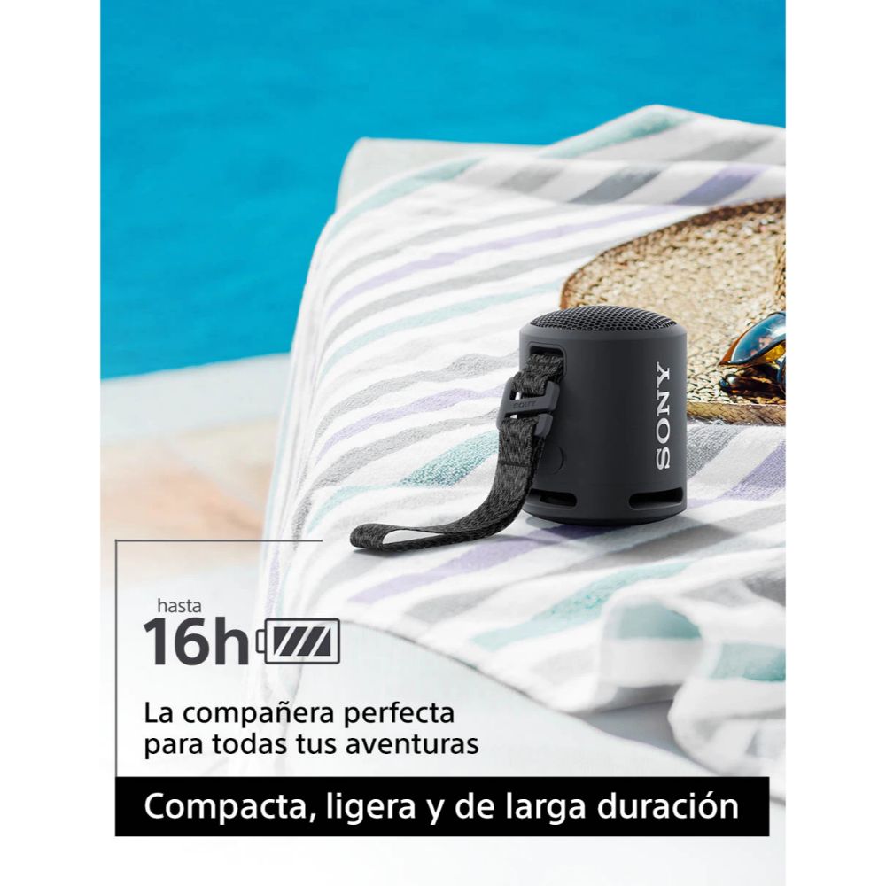 Bocina Sony con Extra Bass micrófono y conexión Bluetooth SRS-XB13-BC color negro