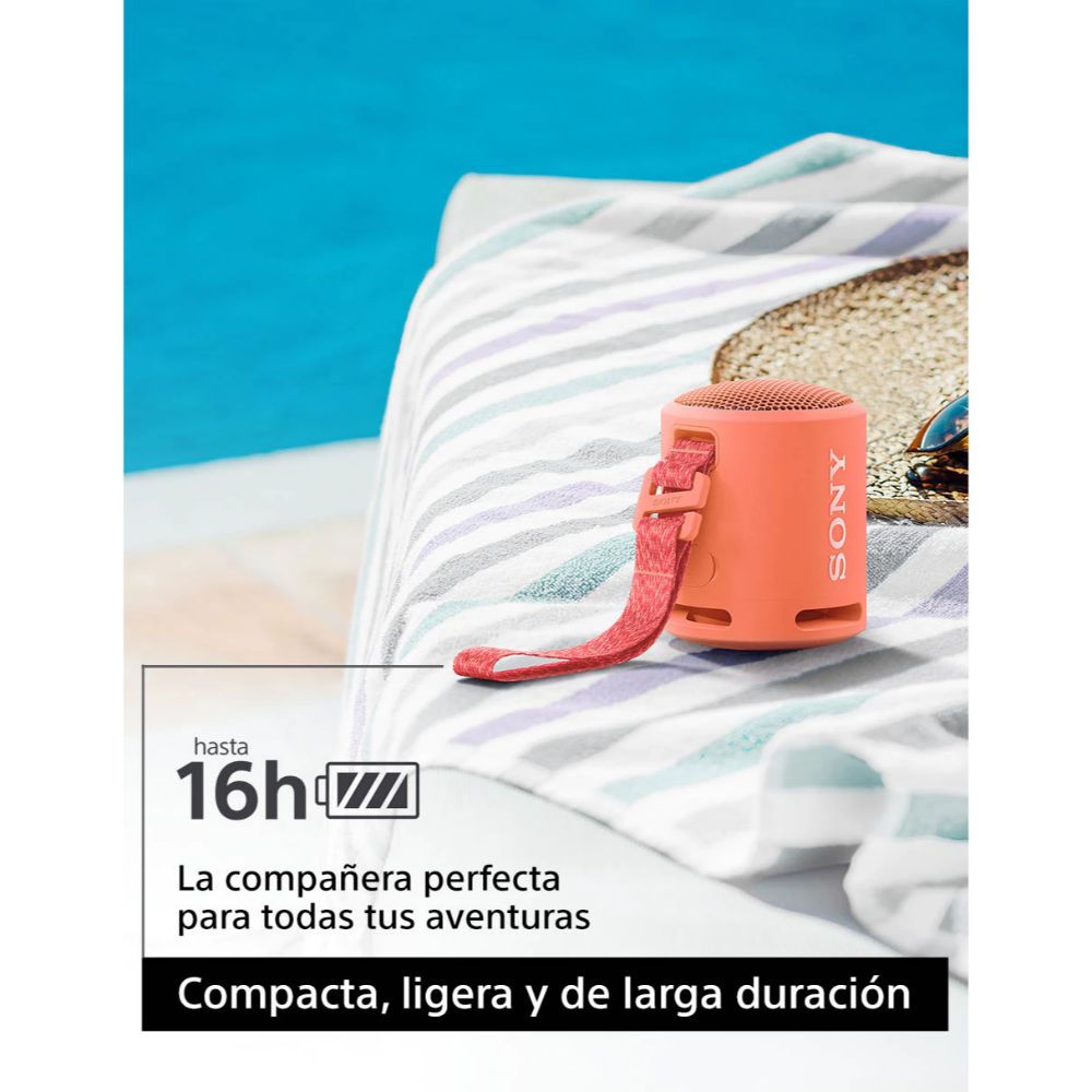 Bocina Sony con Extra Bass micrófono y conexión Bluetooth SRS-XB13PC Roja 