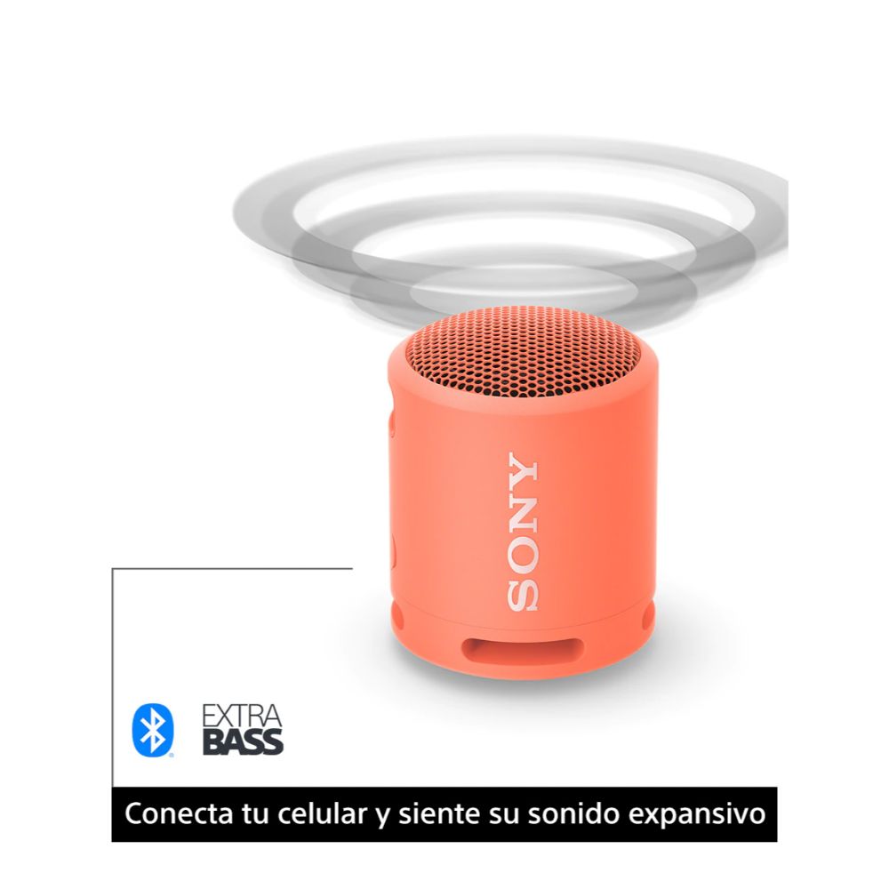 Bocina Sony con Extra Bass micrófono y conexión Bluetooth SRS-XB13PC Roja 