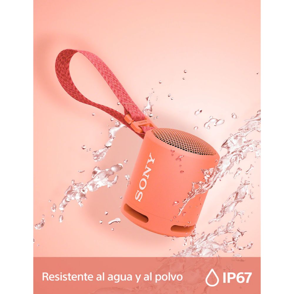 Bocina Sony con Extra Bass micrófono y conexión Bluetooth SRS-XB13PC Roja 