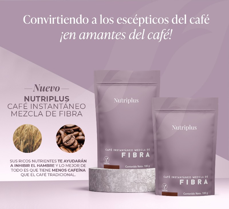 Café de Fibra Nutriplus by Farmasi Vegano Energía Digestión 