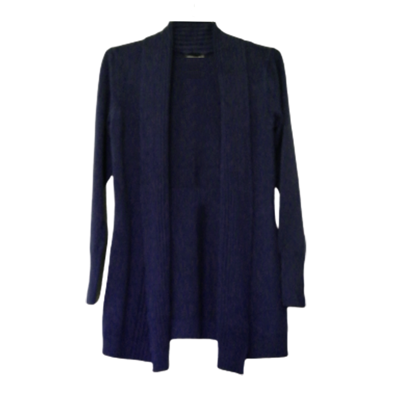 SUETER CARDIGAN ABIERTO ABAJO DE LA CADERA FASHION BOUQUET ACANALADO