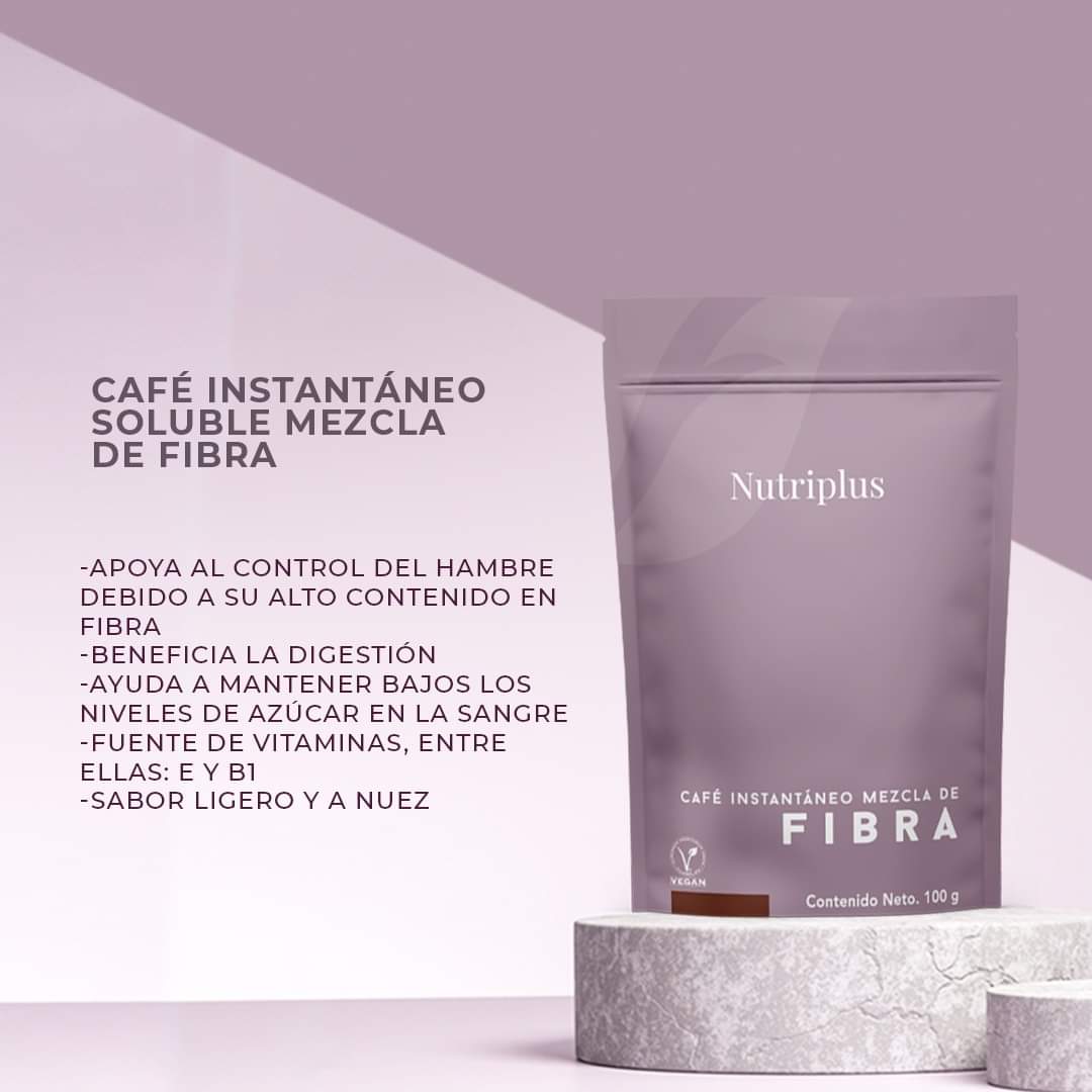 Café de Fibra Nutriplus by Farmasi Vegano Energía Digestión 