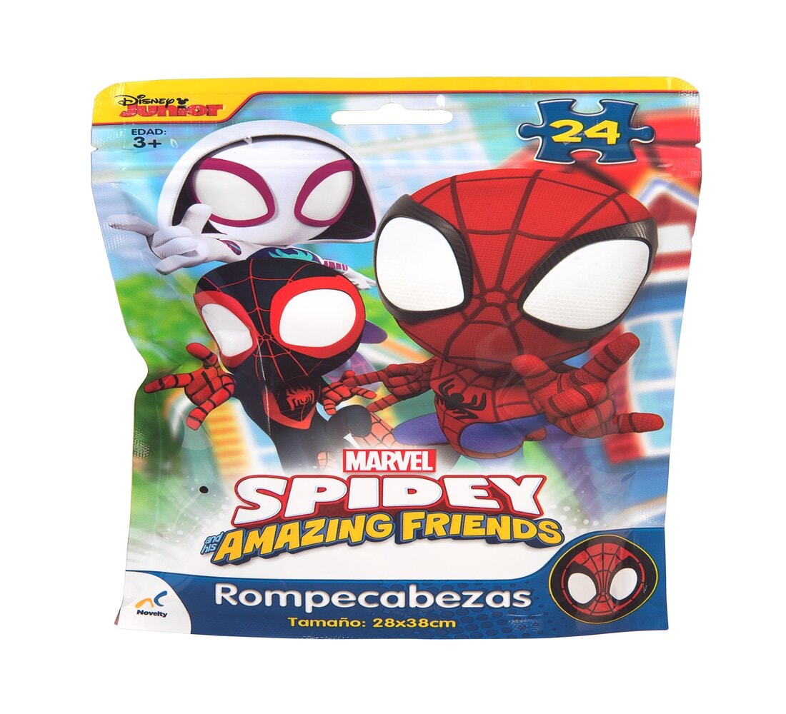 Paquete Rompecabezas Bolsa Foil Spidey 24 Piezas para Fiesta Infantil