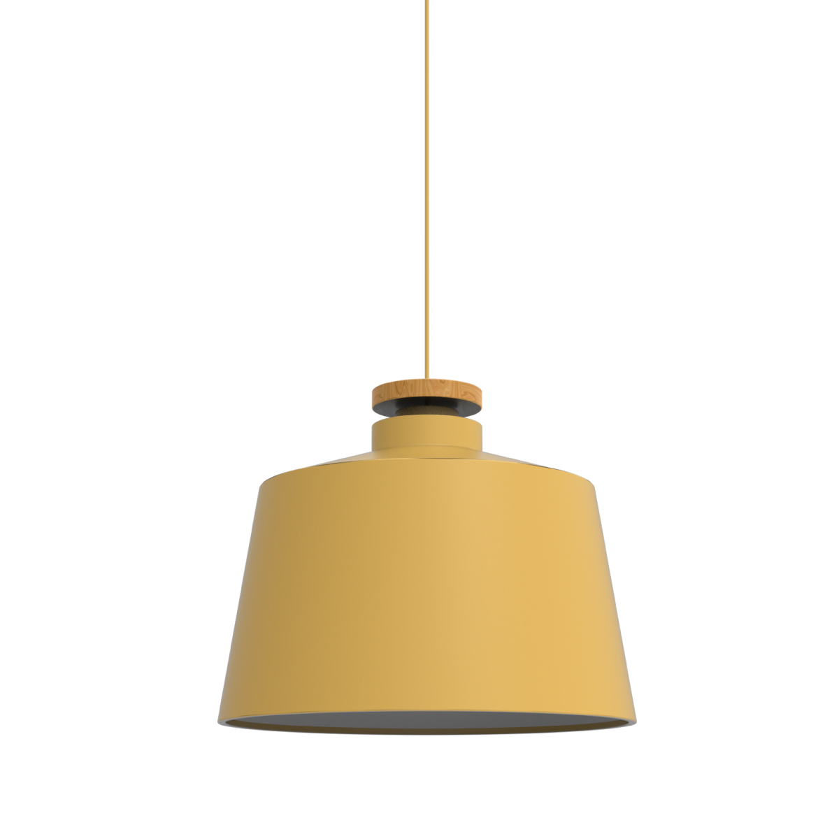Lampara De Techo Colgante Macaron Retro Con Madera 29 Cm de Diámetro