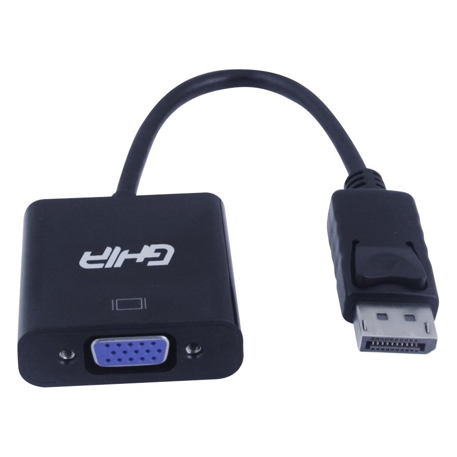 ADAPTADOR CONVERSOR DE VIDEO DISPLAYPORT MACHO A VGA HEMBRA MONITOR PC LAP ADAP-8 IMAGENES