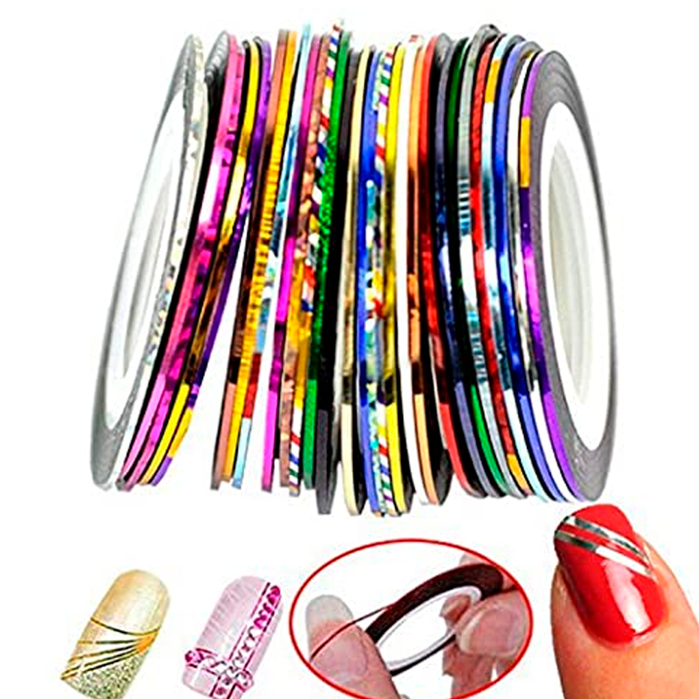 Cintillas Decorativas Para Uñas Manicura 10 Piezas De Cintillas Para Uñas Acrilicas, Gel, Postizas Y Naturales