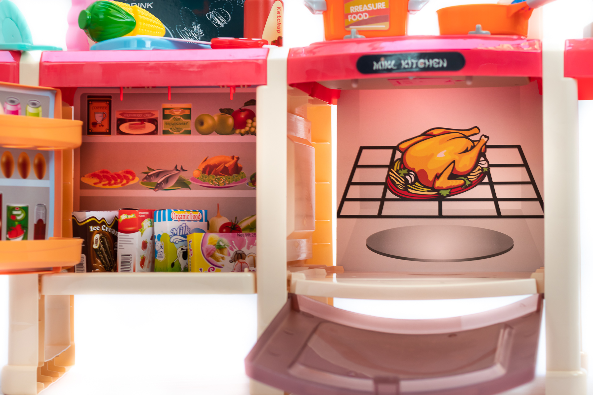 Cocina de juguete con efectos de luz, sonido, vapor y funciona con agua M83R