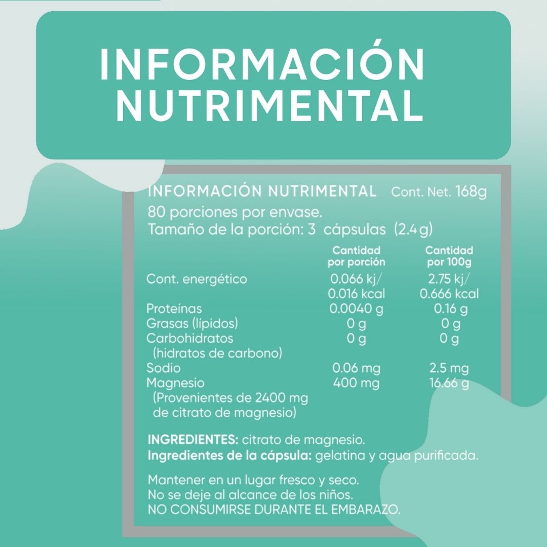 Health Hack Suplemento de Citrato de Magnesio 240 Cápsulas; Algunos de sus Beneficios: Ayudan a Dormir Bien | Producir Energía | Sistema Digestivo | Calmar Calambres | Fortalecer Huesos, Dientes y Músculos | Soporte al Sistema Nervioso y Más.