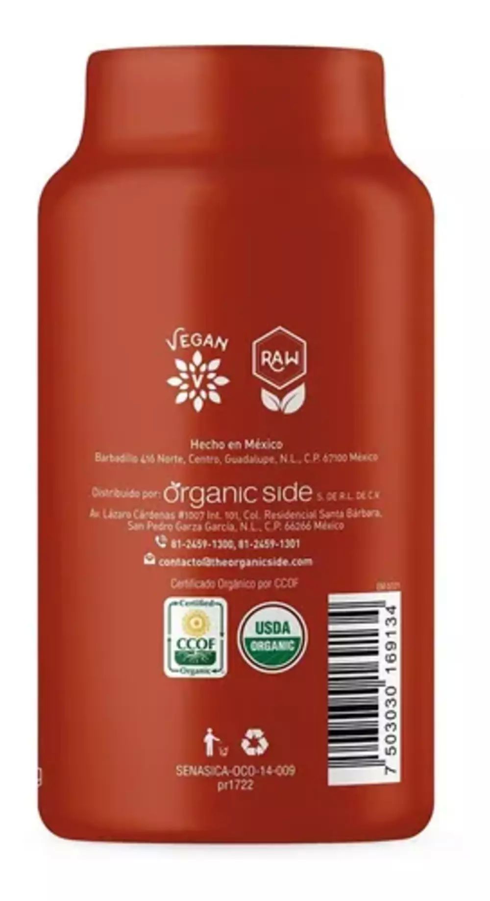 Vinagre De Manzana 110 Cápsulas Organic Side Vegetal Cidra