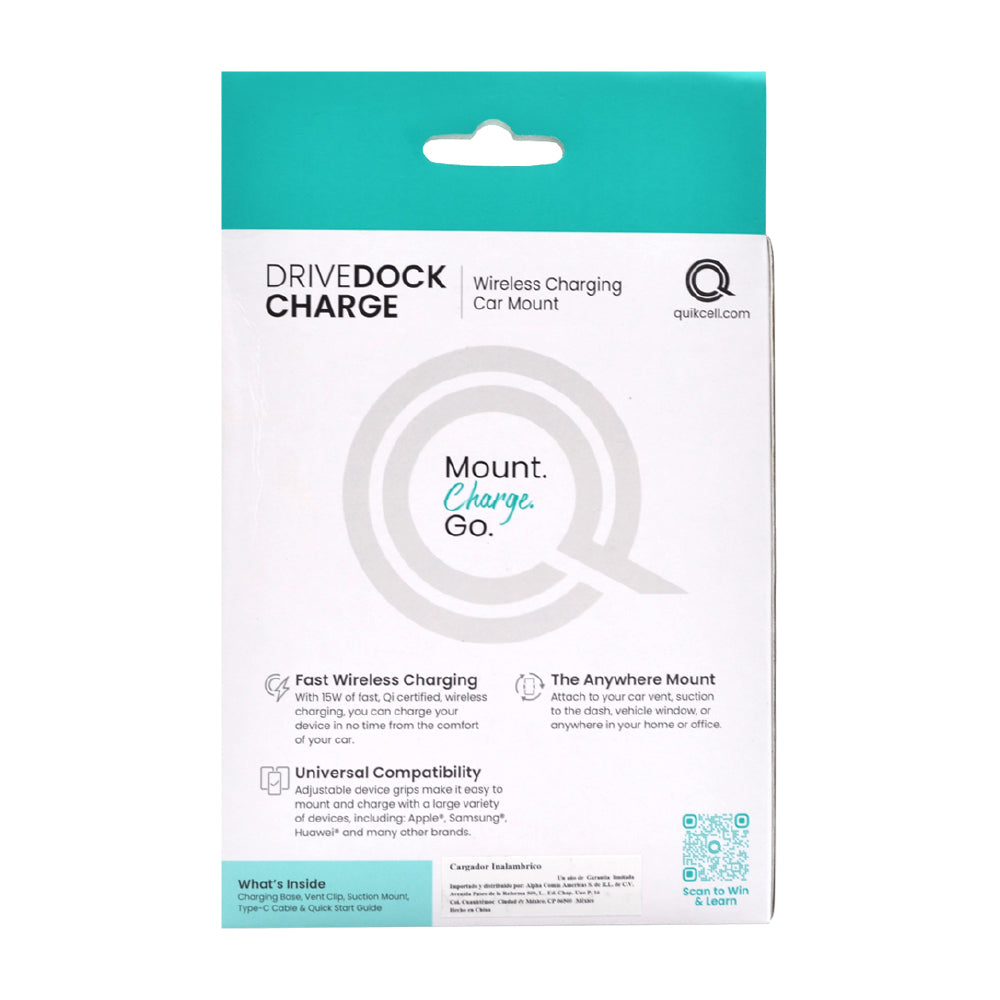 QUIKCELL SOPORTE DE AUTO CARGA INALAMBRICA