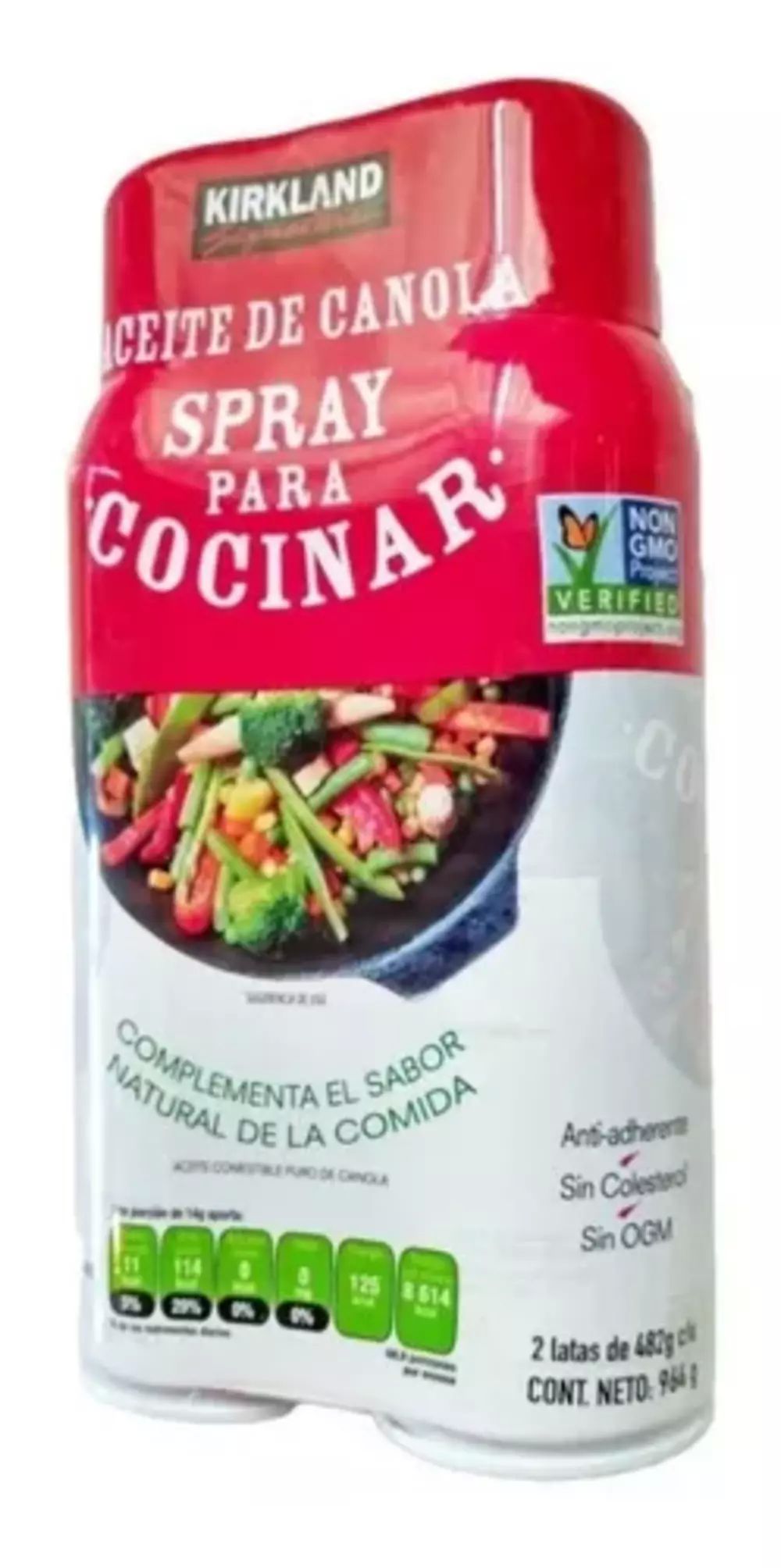 Aceite De Canola Spray Para Cocinar 2 Latas 964g Kirkland