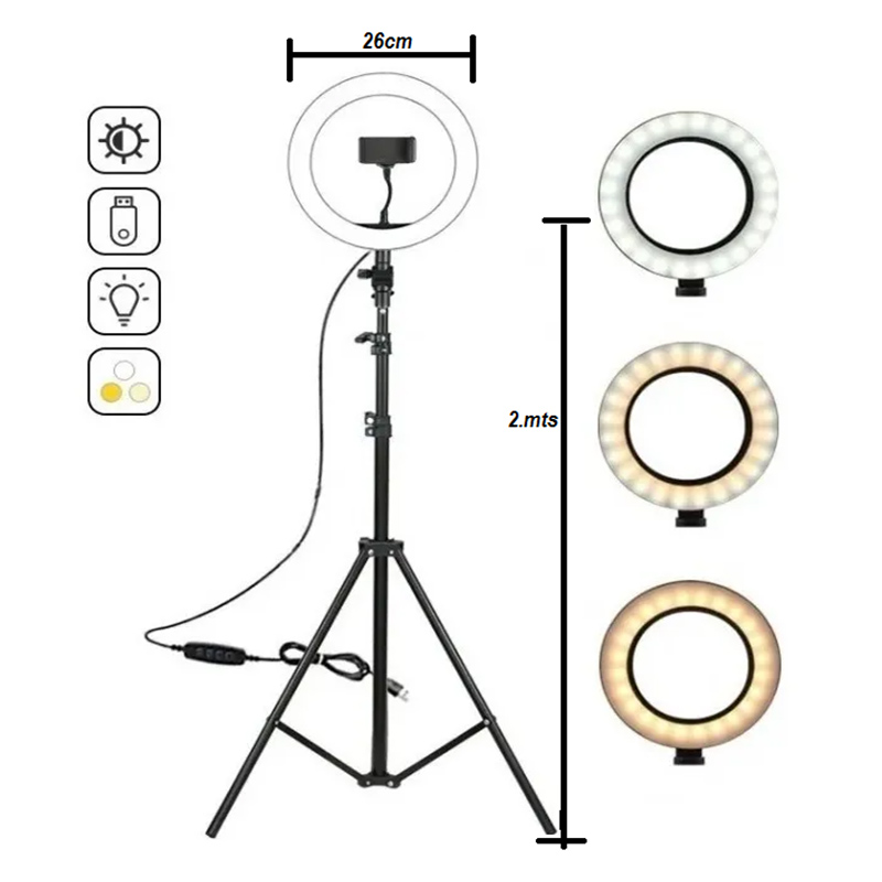 Aro Luz Led 12 Pulgadas Con Tripie