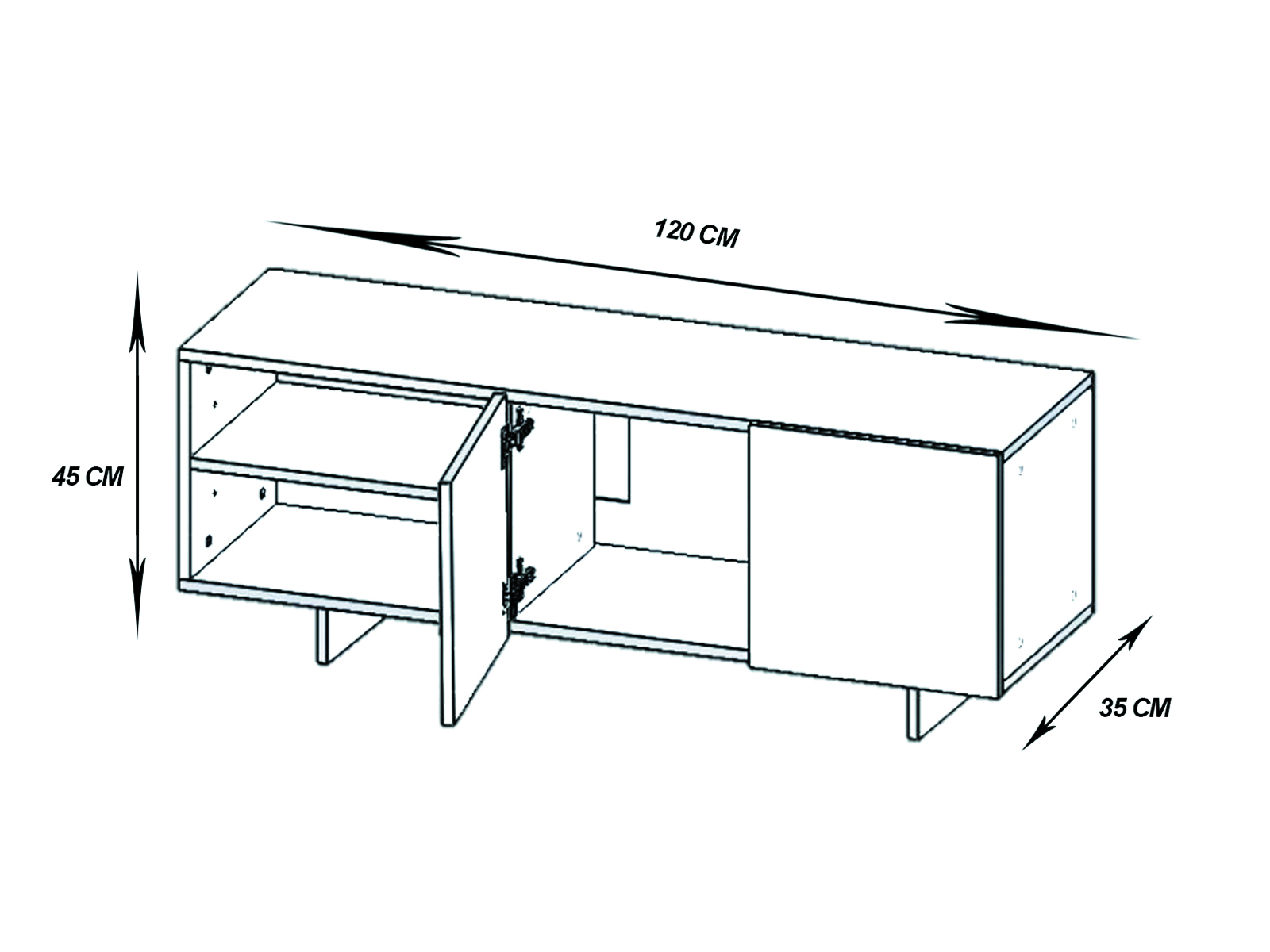  Mueble para TV de 50" Suecia   Minimalista y Practico Hogare Blanco Nordico