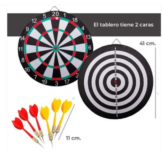 Juego Tablero Con Dardos Y Tiro Al Blanco De Gran Calidad