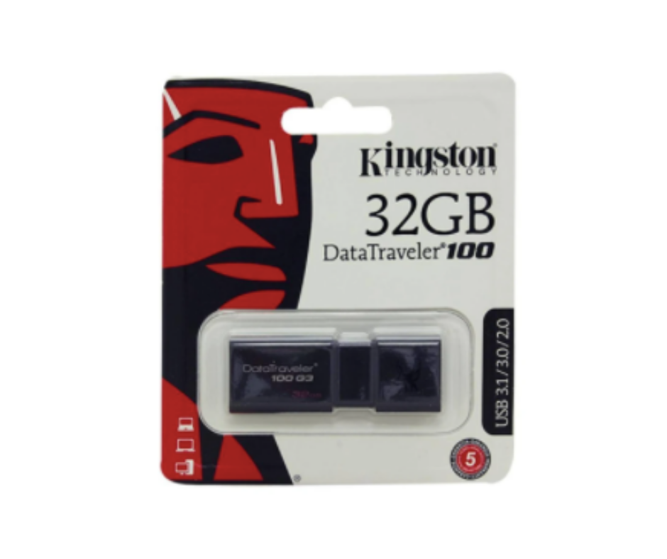 MEMORIA USB KINGSTON  DATA TRAVELER 100 G3 / 16gb / USB 3.0 / NEGRO