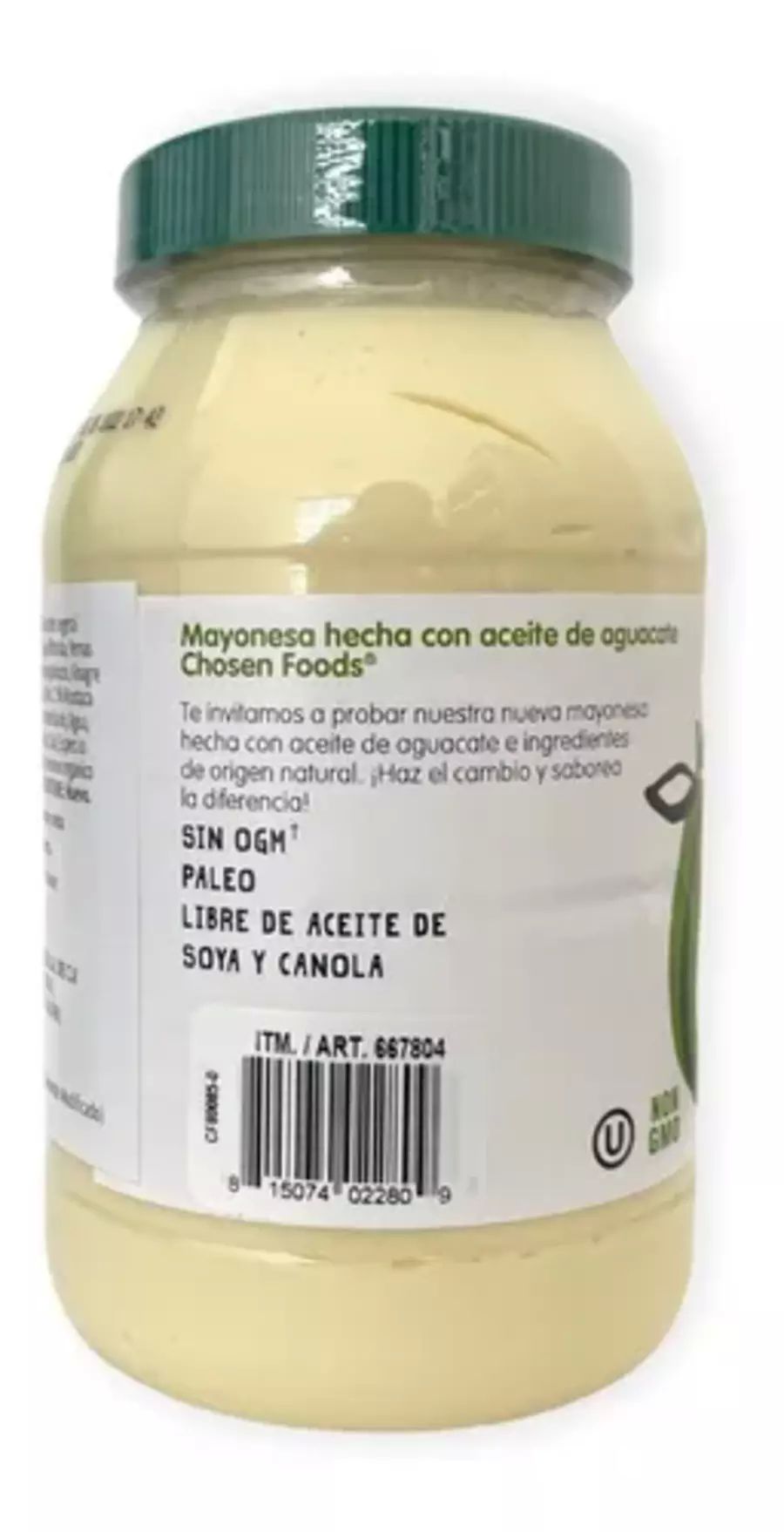 Chosen Foods Mayonesa De Aguacate 946ml Sin Gluten