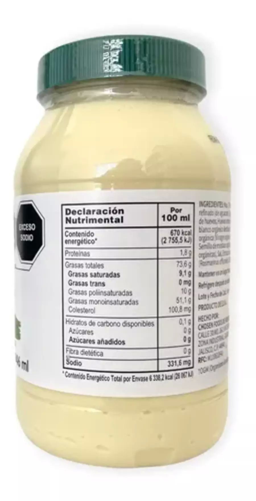 Chosen Foods Mayonesa De Aguacate 946ml Sin Gluten