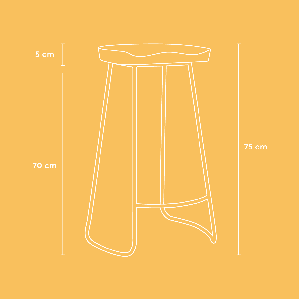 Set de 4 Bancos de Madera Atenas Para Bar