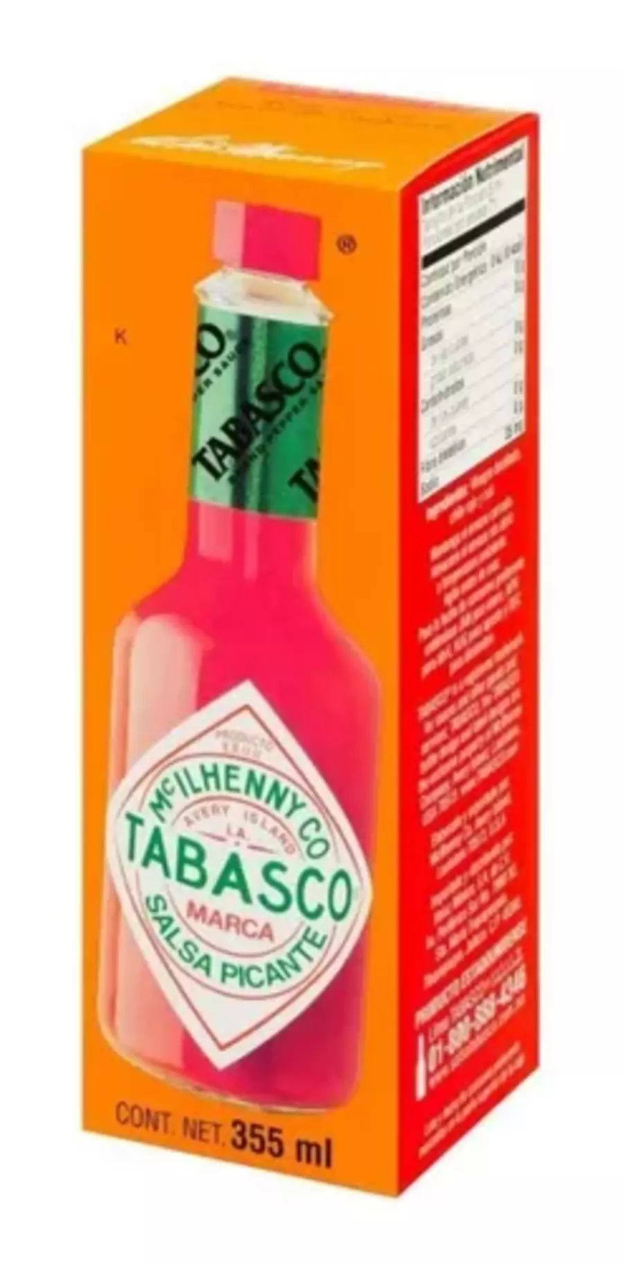 Salsa Tabasco Picante 355ml Botella Grande Original