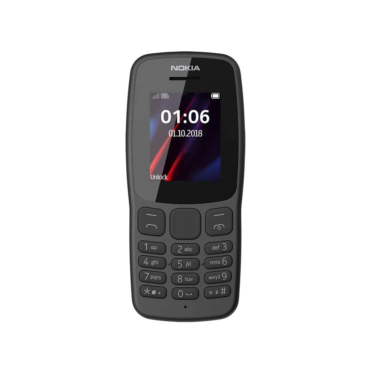 Celular Nokia 106 TA 4Mb RAM 4Mb ROM Color Negro