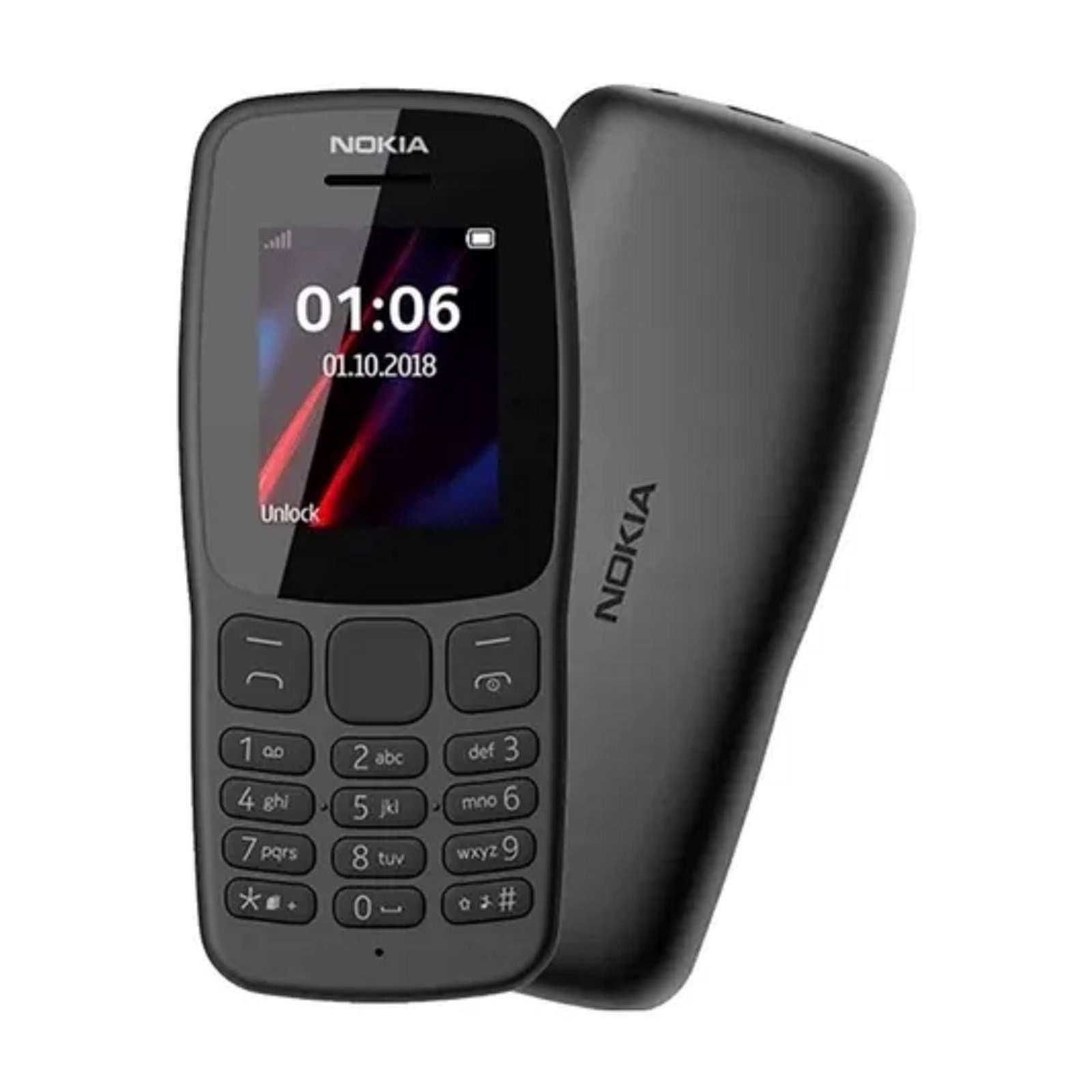 Celular Nokia 106 TA 4Mb RAM 4Mb ROM Color Negro