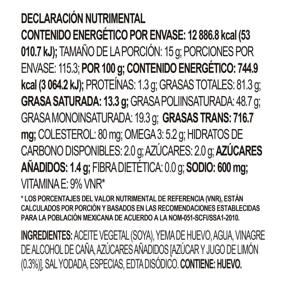 Mayonesa McCormick con Jugo de Limón 1.73 kg