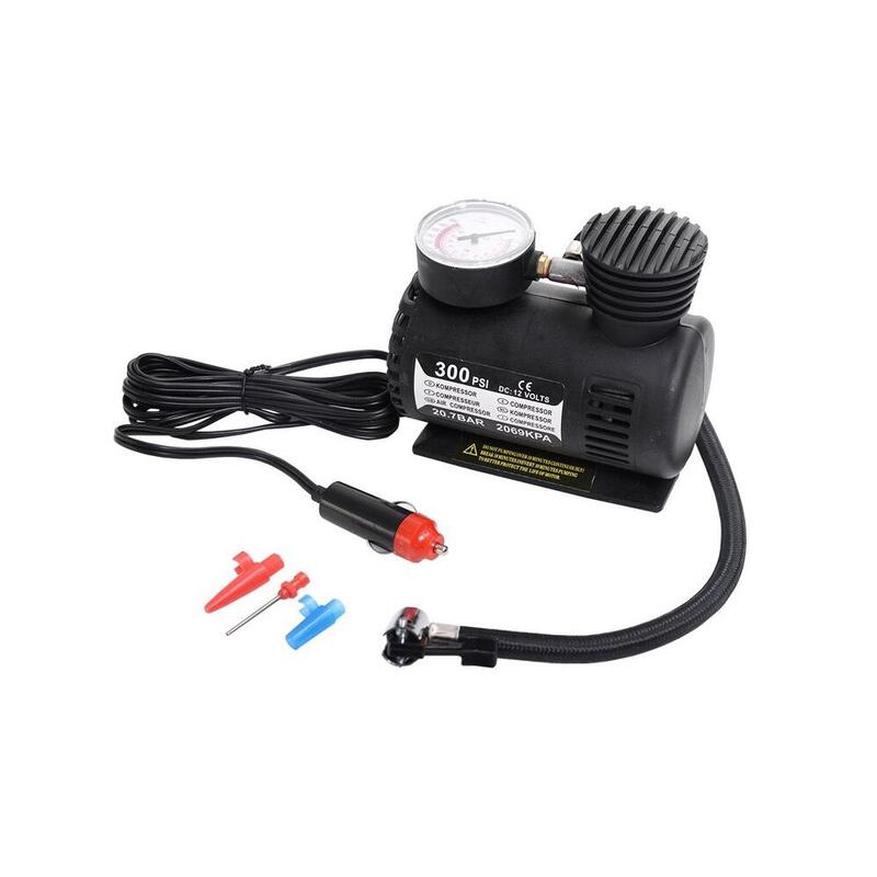 Compresor de aire portátil, ideal para el auto y de emergencia.