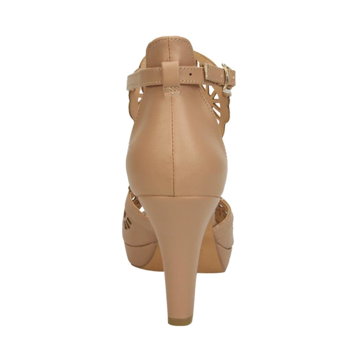 Sandalias de vestir marca Yaeli, con tacón alto, color beige, mod. 992331