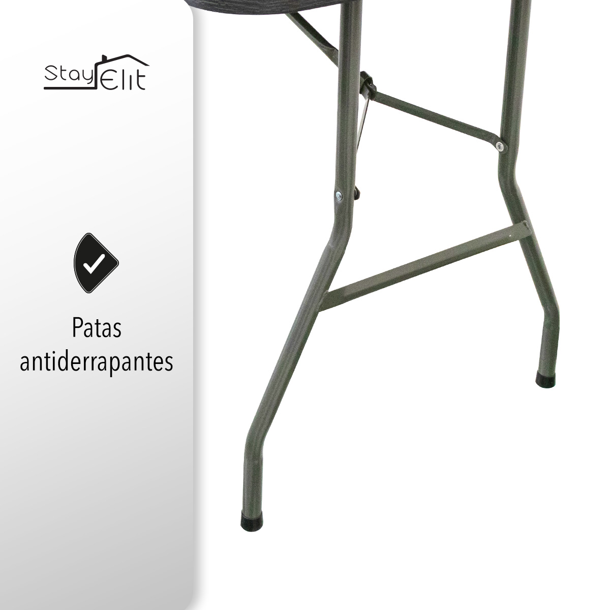 Mesa de madera patas plegables 1.80x0.95 + 8 sillas - Confort y Muebles
