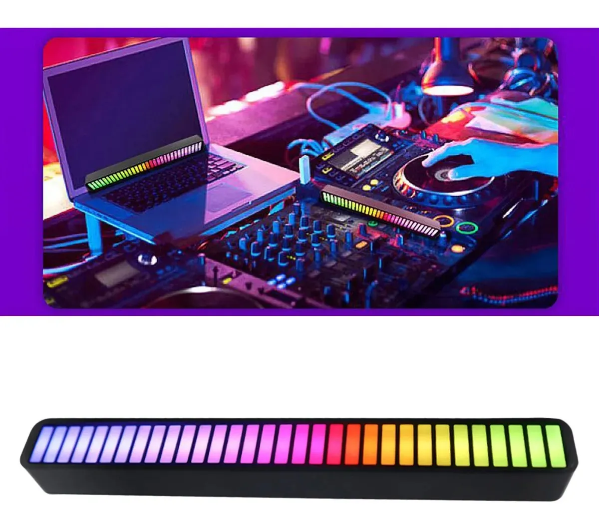 32 Leds Barra Ritmica De Luz Rgb Inteligente