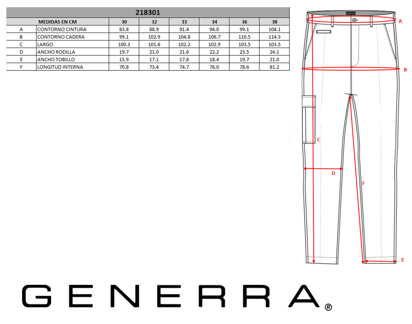 Pantalon Tipo Chino Regular Fit 218301 Generra