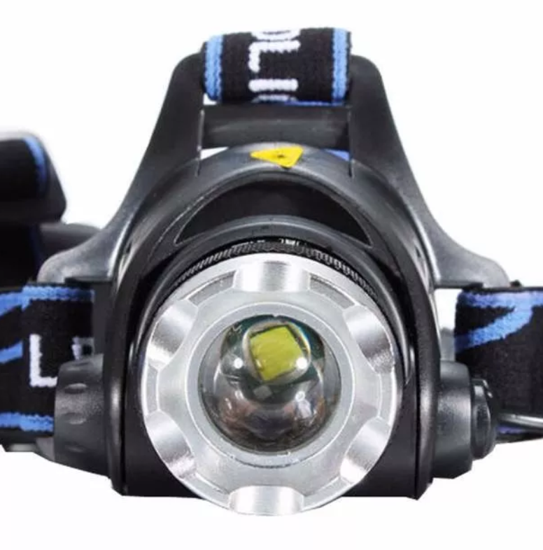 Lámpara Minera Foco de Cabeza Recargable 3000 lúmenes LED XML T6 Con Zoom