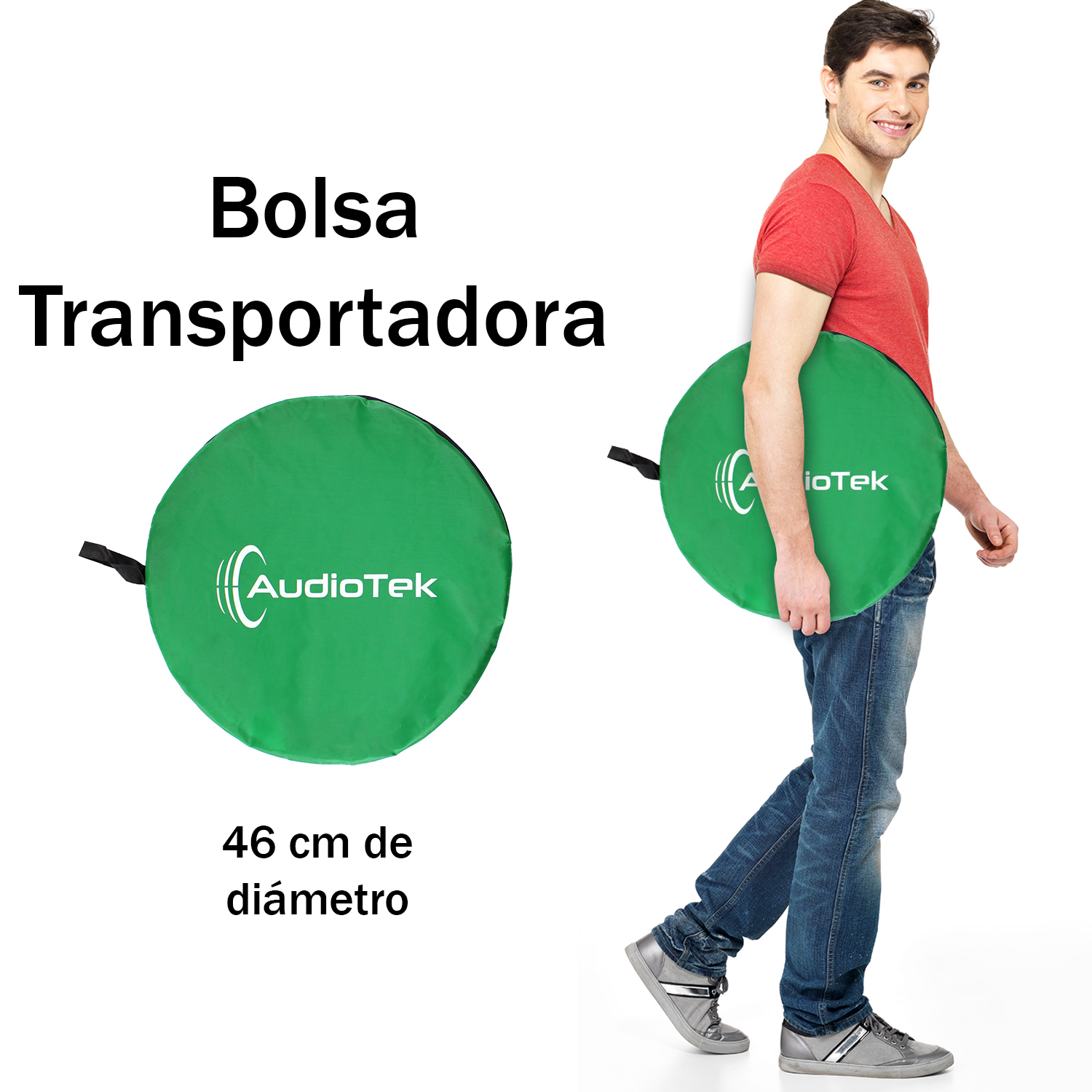 Pantalla Verde Fondo para Silla Redondo Chroma Key 55" Plegable Fotografia Video