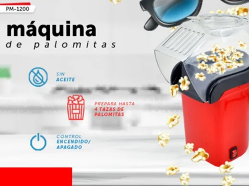 Máquina Para Hacer Palomitas Forma Torre Sin Usar Aceite