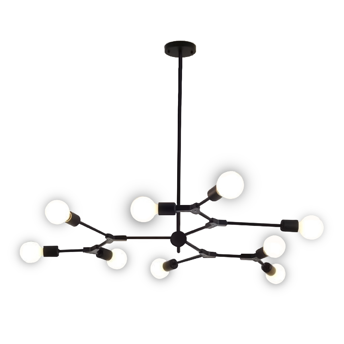 Lampara de techo estilo industrial Lámpara de araña 9 luces