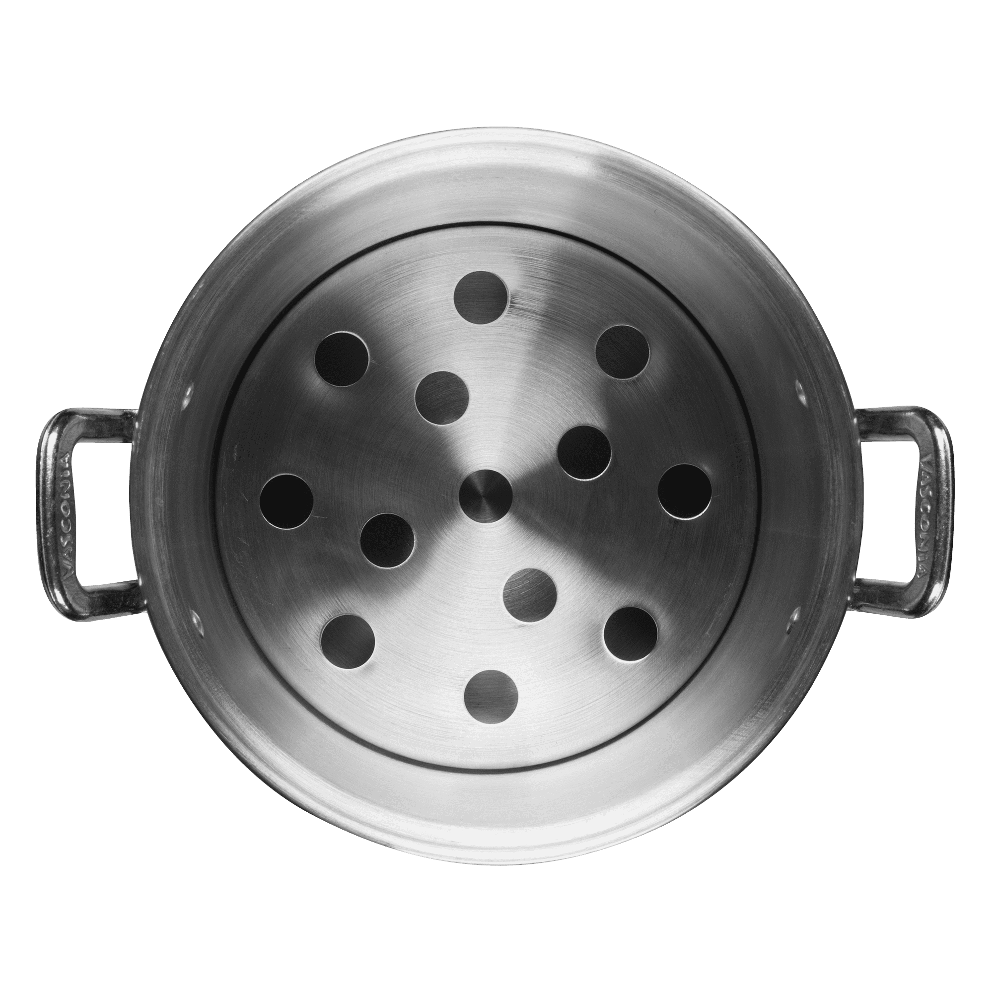 Vaporera de 22 cm. Vasconia Básicos de 3 Piezas de Aluminio Plateado Pulido con Tapa de Aluminio y Alta durabilidad