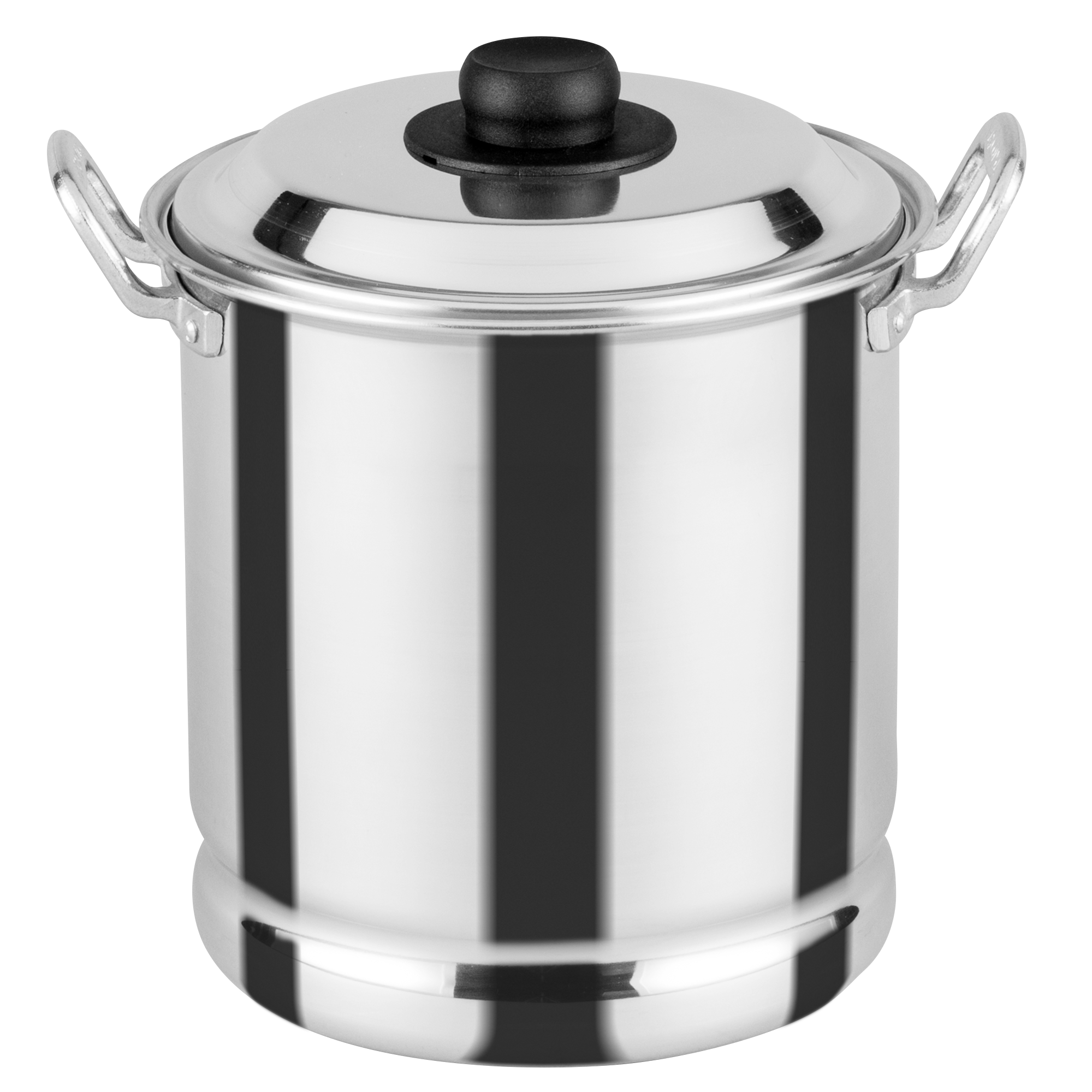 Vaporera de 22 cm. Vasconia Básicos de 3 Piezas de Aluminio Plateado Pulido con Tapa de Aluminio y Alta durabilidad