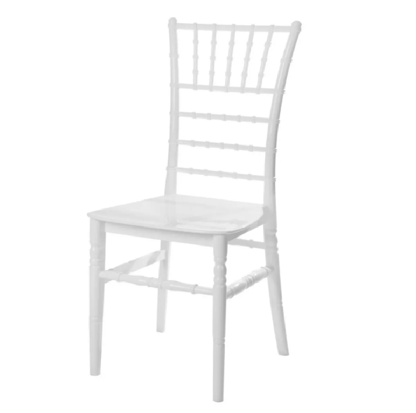 Paquete De 10 Sillas Tiffany blanca Plastica Eventos Lounge Banquete