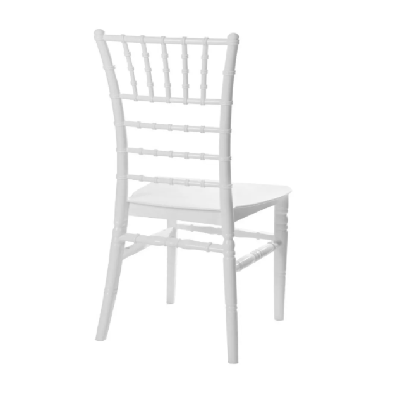 Paquete De 10 Sillas Tiffany blanca Plastica Eventos Lounge Banquete