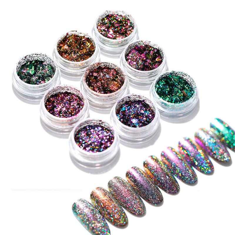 Adornos Para Uñas Set De 6 Piezas Arte Decorativo Para Uñas Purpurina  Glitter