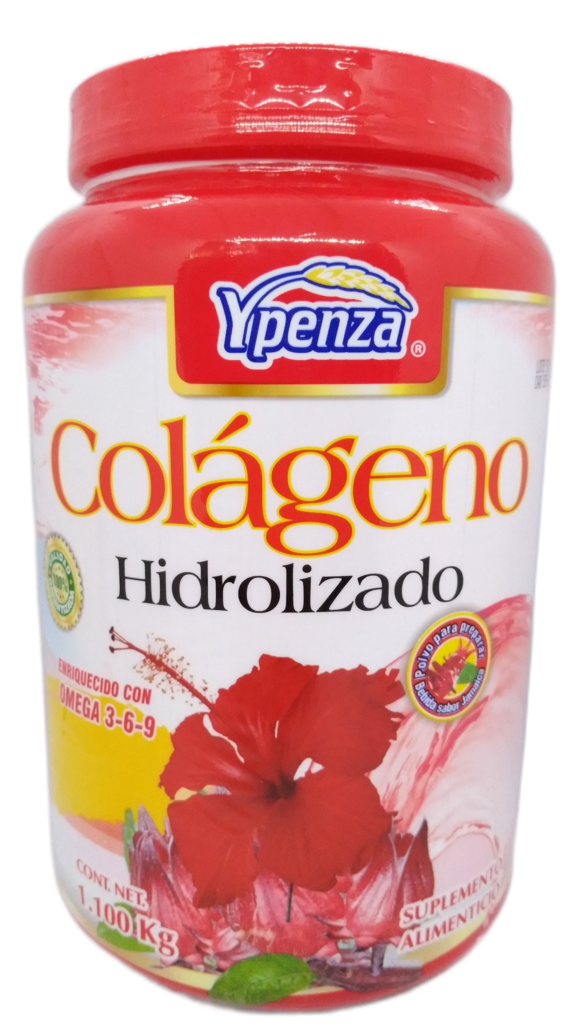 Colágeno Hidrolizado Enriquecido Ypenza Sabor Jamaica 1.100 Kg