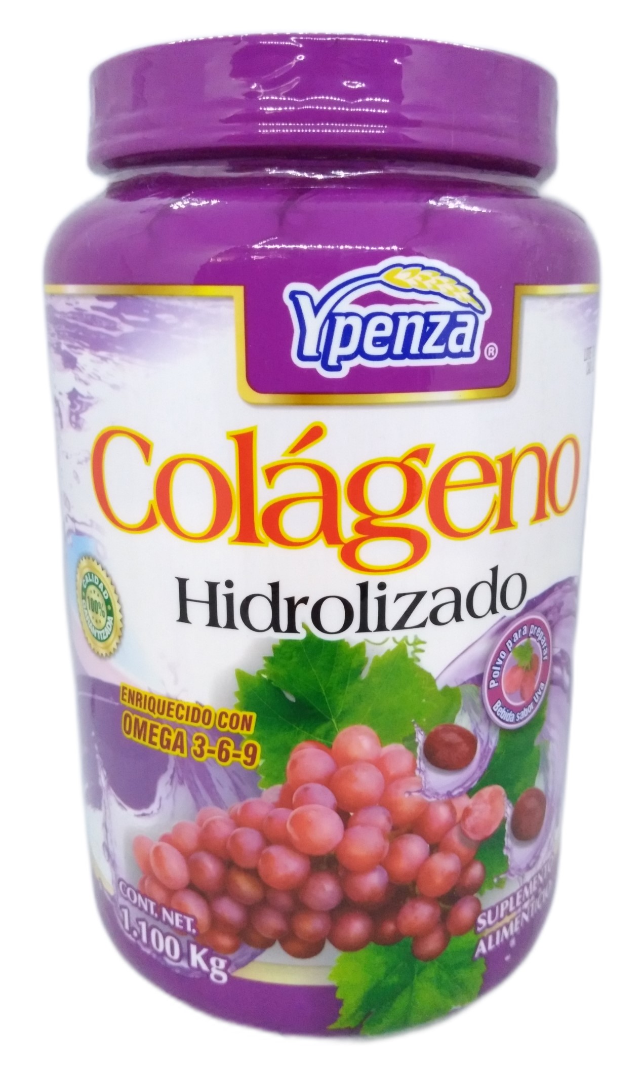 Colágeno Hidrolizado Enriquecido Ypenza Sabor Uva 1.100 Kg