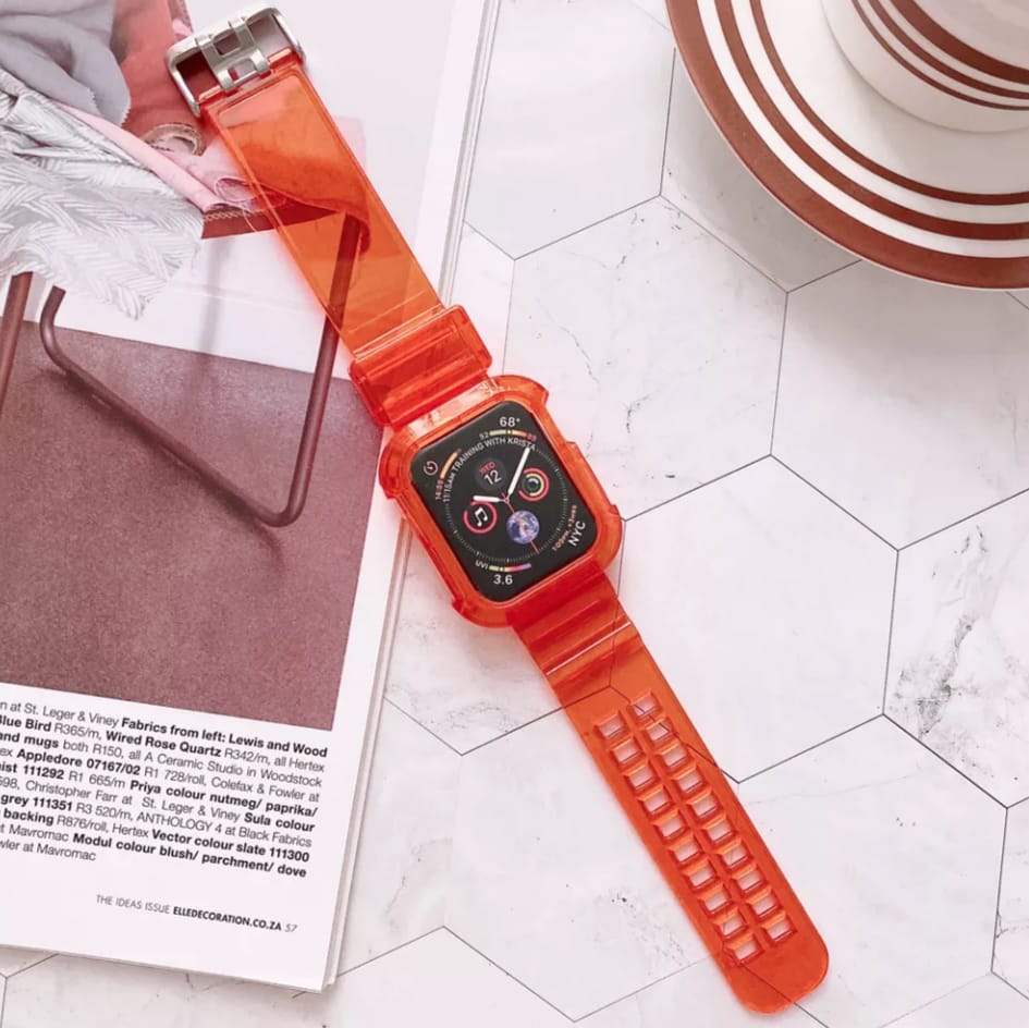 Correa Compatible Para Apple Watch Serie 6 Extensible 42 / 44 Mm Uso Rudo, Perfceto Ajsute Mayor Proteccion