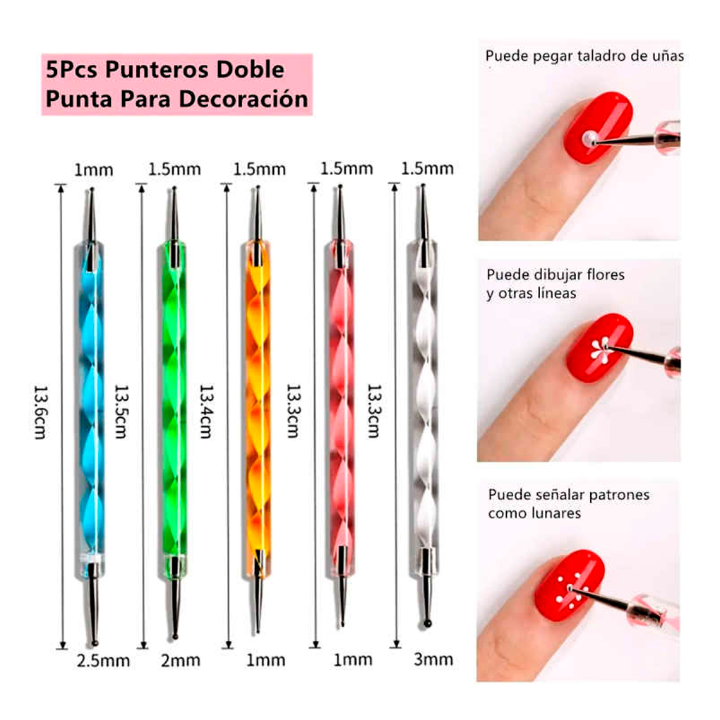 Kit Para Decoración De Uñas Manos y pies, Manicura Arte Maquillaje De Uñas .