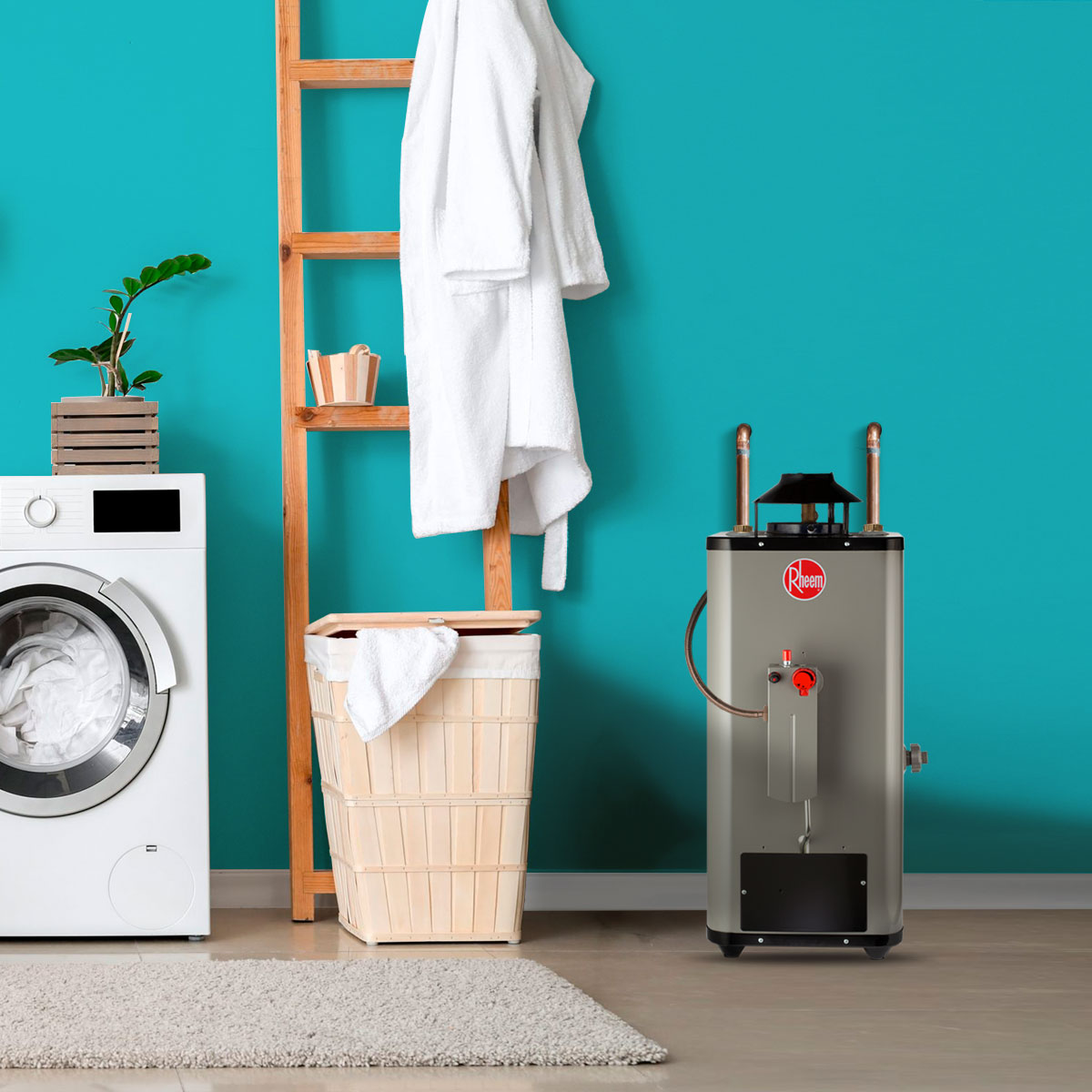 Calentador de Agua de Paso Rapida Recuperacion 6 Litros por Min Gas LP 1 Servicio