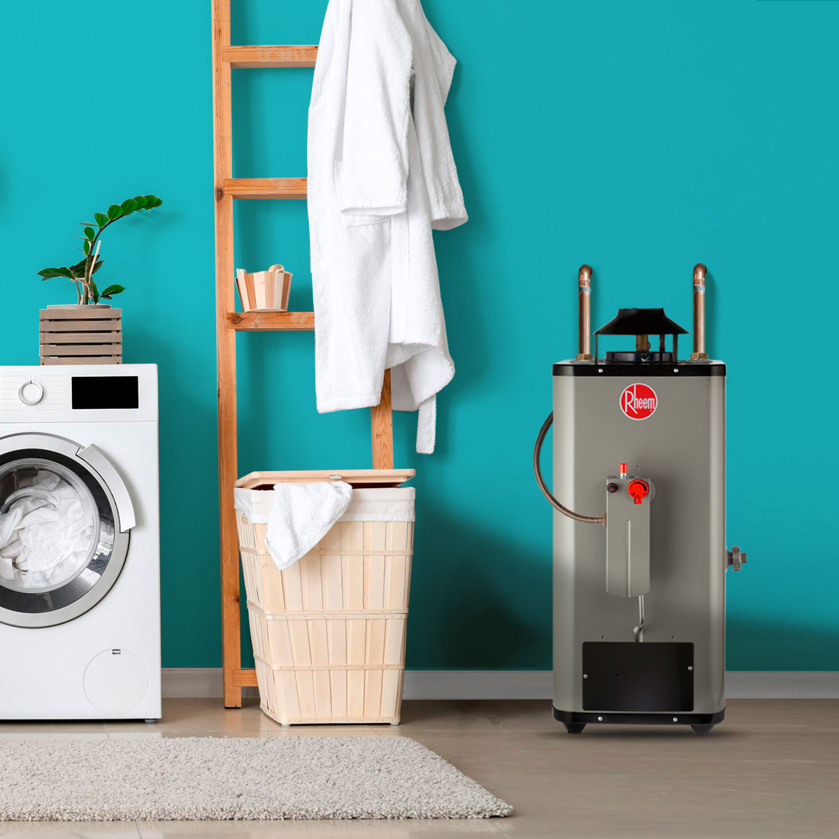 Calentador de Agua de Paso Rapida Recuperacion 10 Litros por Min Gas Natural 2 Servicios