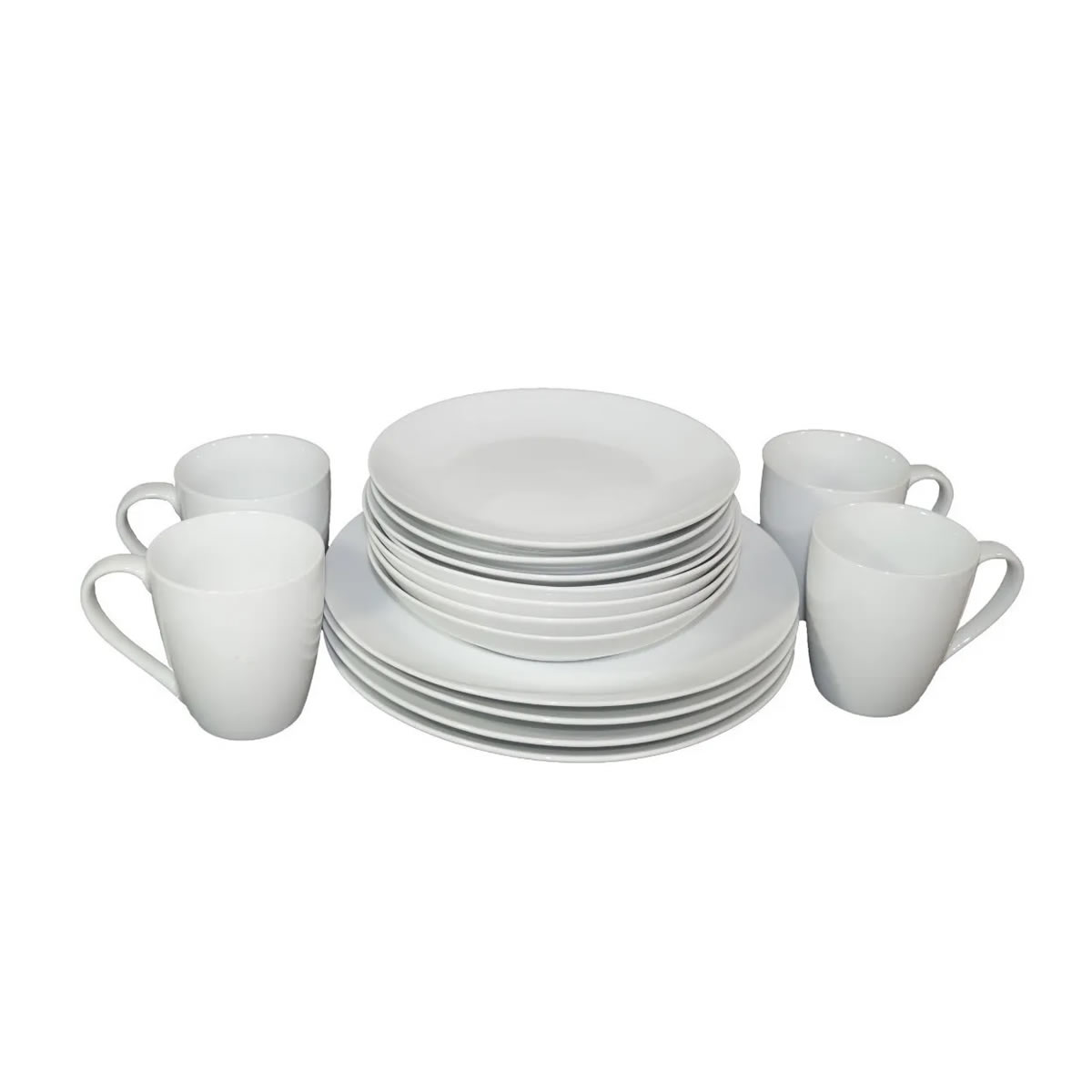 Vajilla De Porcelana Crown Baccara Galardón Contenido 16 Piezas CST