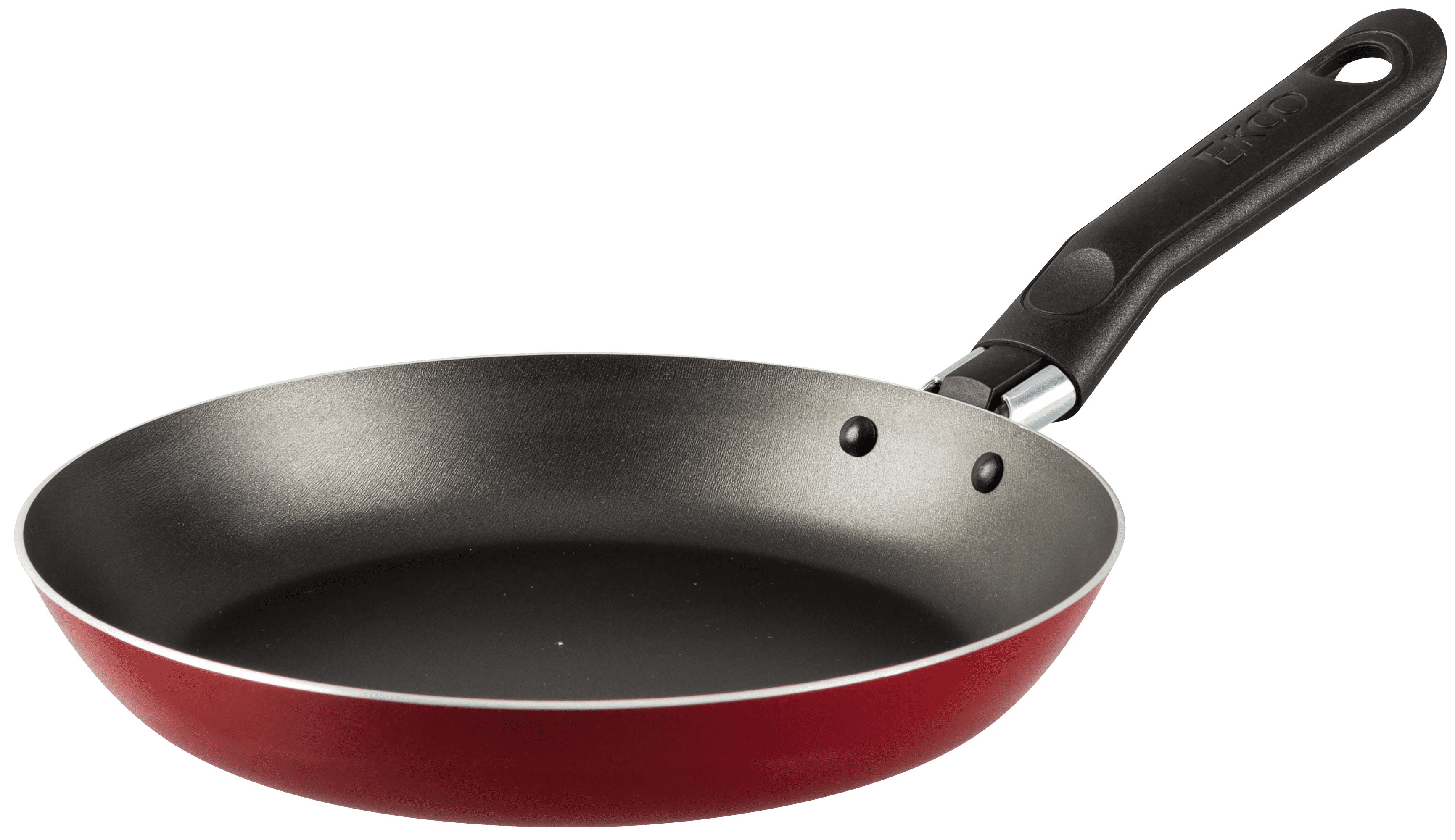 Juego de Sartenes Ekco Caramelo de 3 Piezas de Aluminio Color Blanco y rojo con Duraflon de Alto Rendimiento