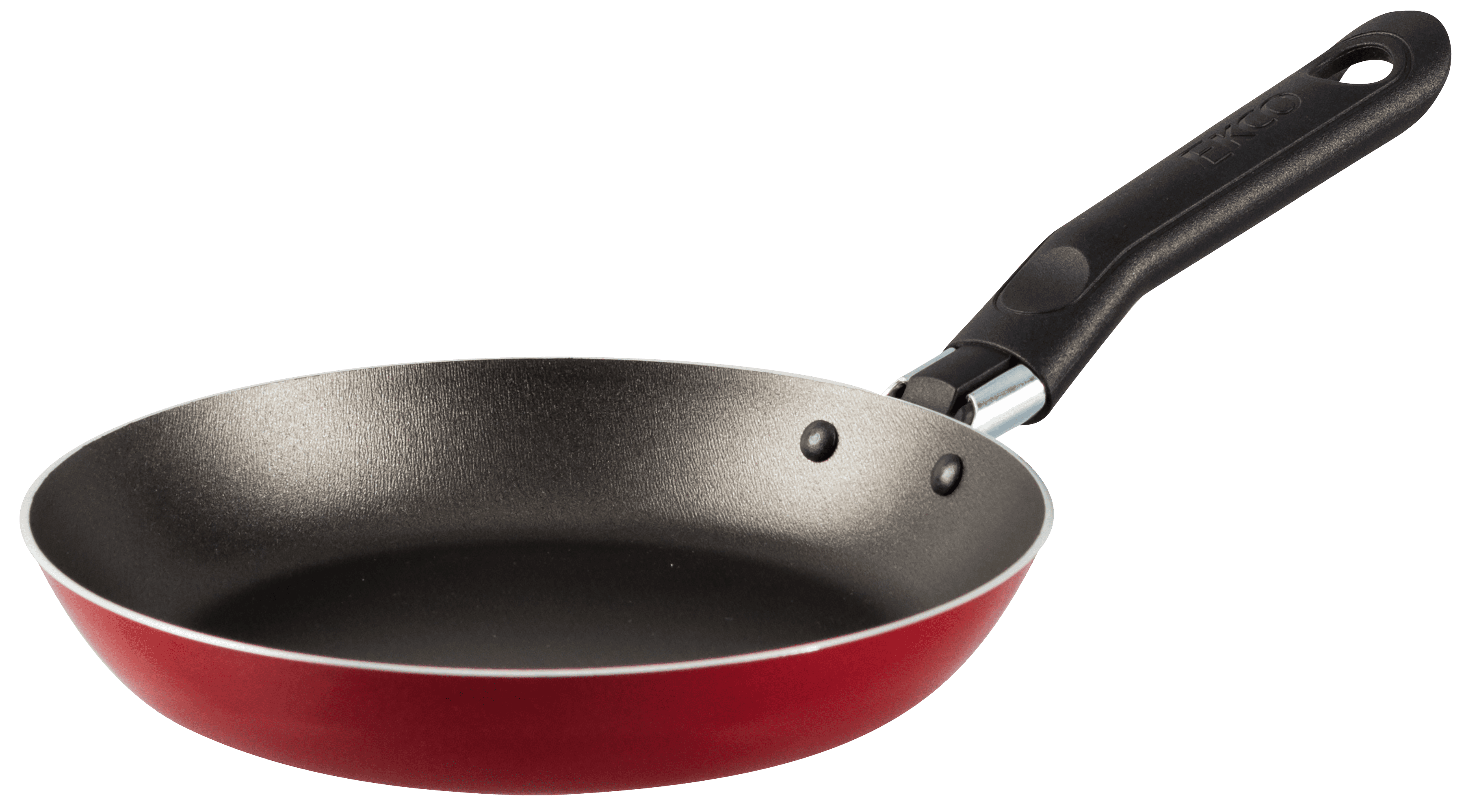 Juego de Sartenes Ekco Caramelo de 3 Piezas de Aluminio Color Blanco y rojo con Duraflon de Alto Rendimiento